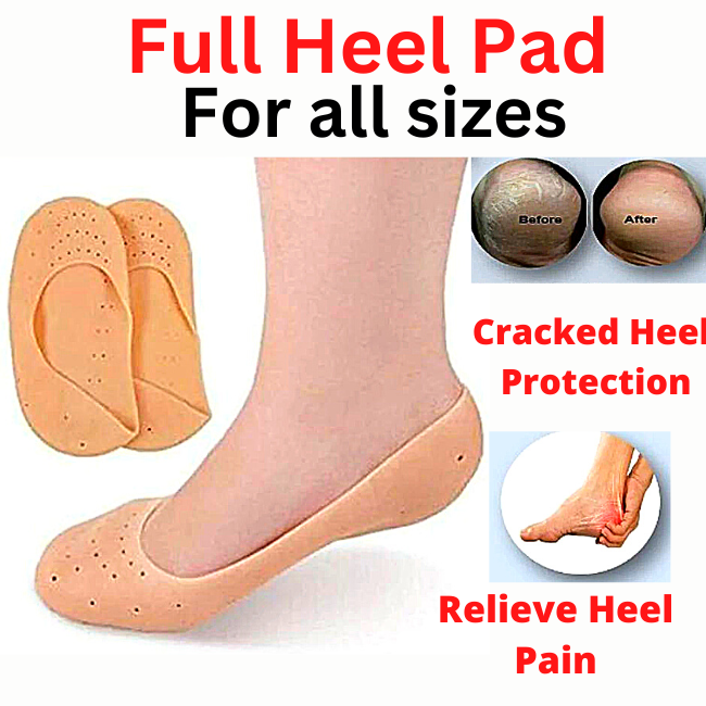 Silicone Gel Heel Pad Socks For Pain Relief And Anti Crack Heel 1 Pair