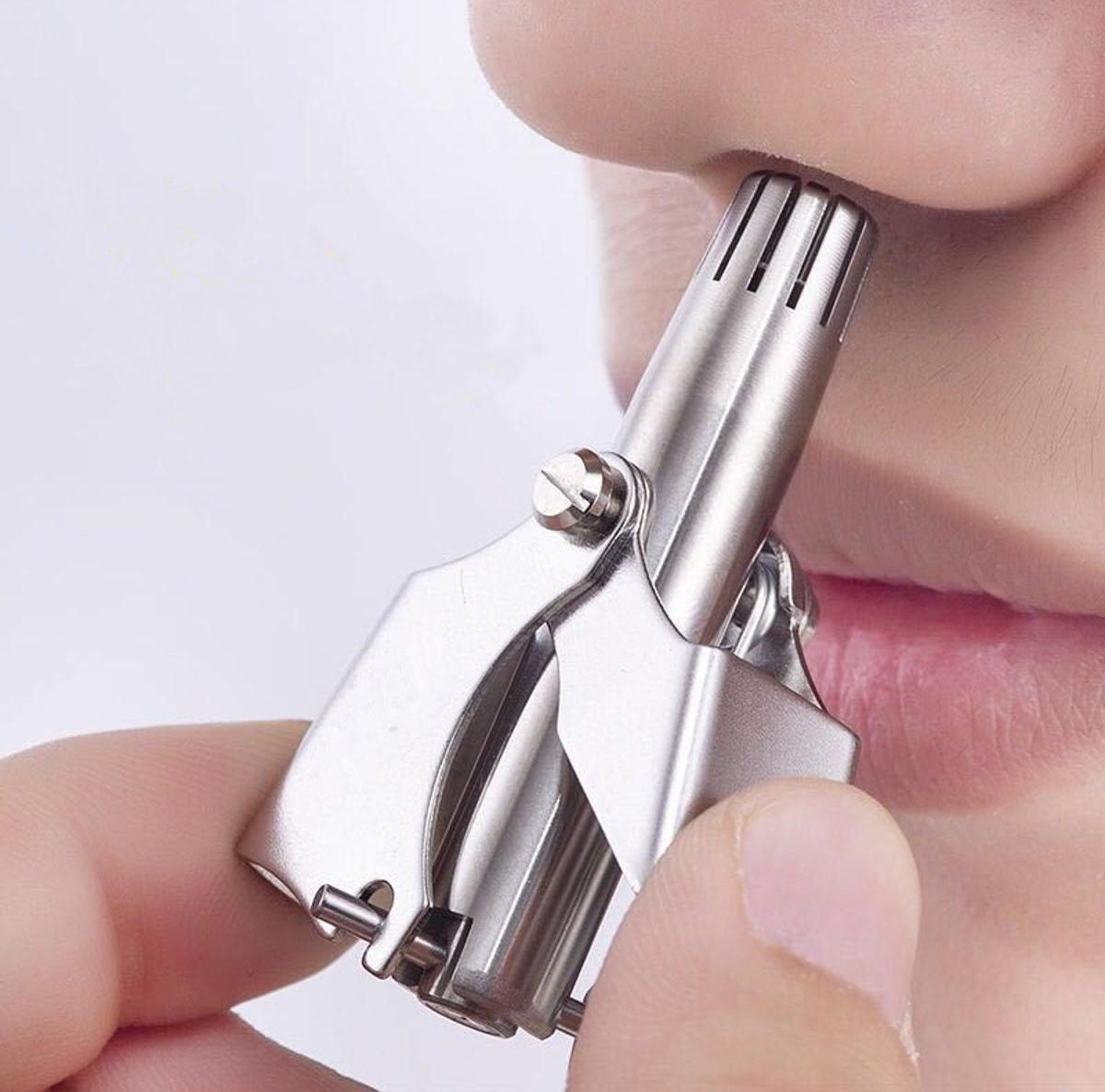 Stainless Steel Manual Nose Trimmer Shaving Nose Ear Hair Face Care Man Washable...