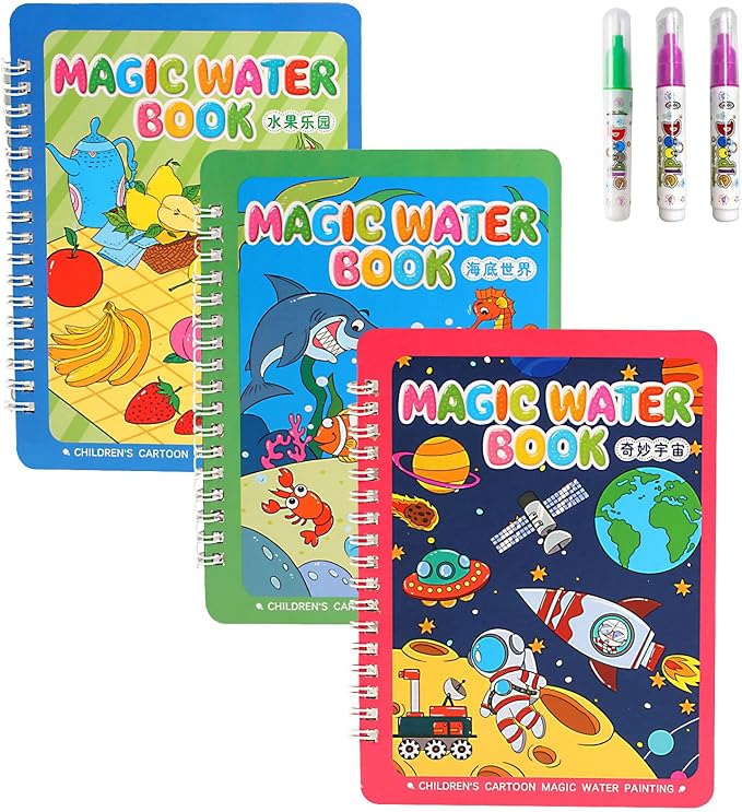 Magic Water Book Painting Drawing Coloring Board Book Doodle & Magic Water Pen