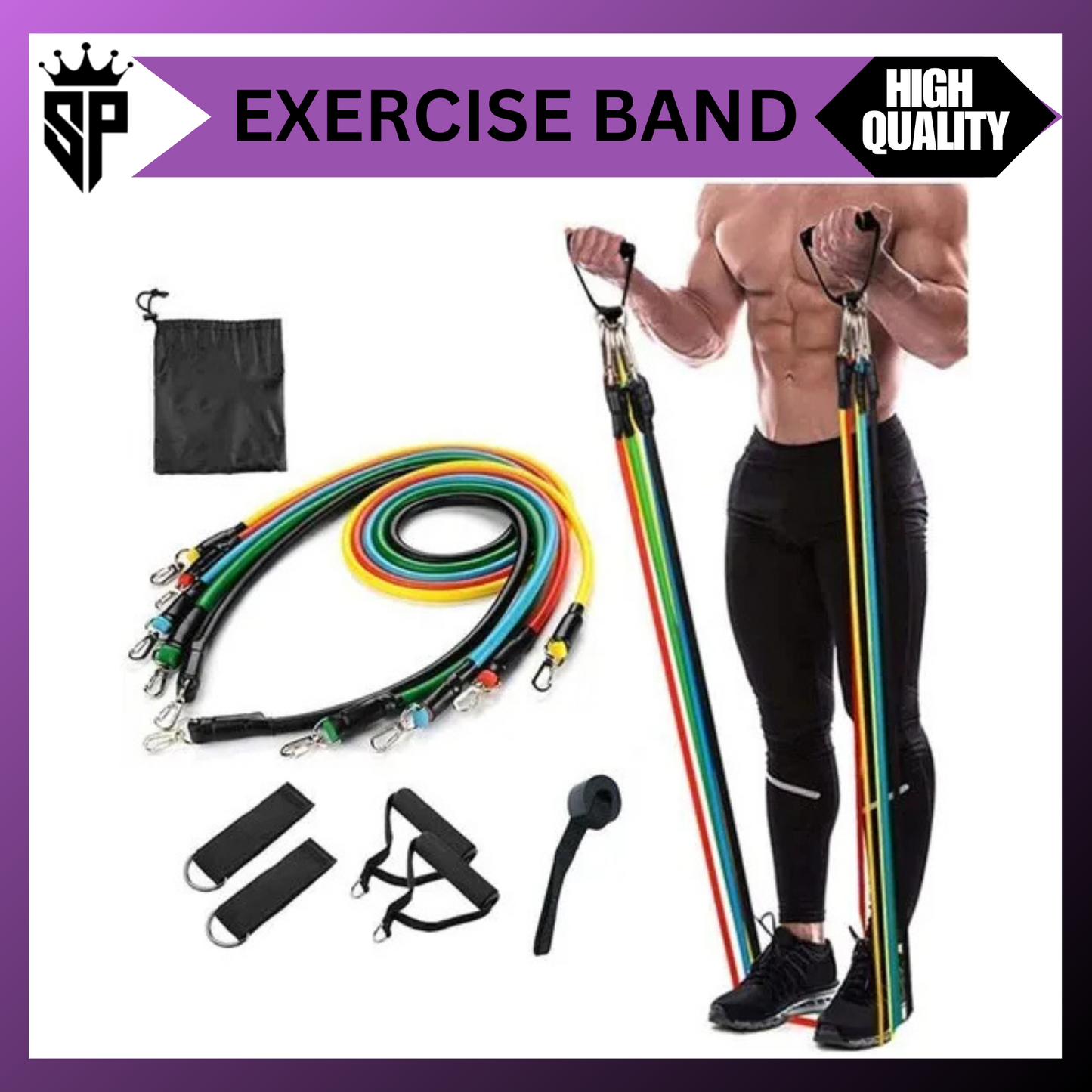 Power Resistance Bands for Workout for Women & Men (11pcs),