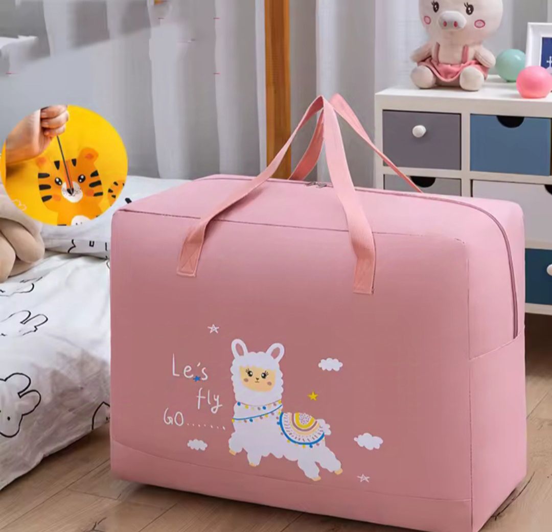 Blue Baby Dinosaur Cloth Organizer & Storage Box - Large Size, Durable & Lightweight