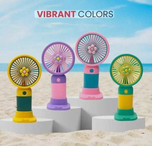 Cute and colorful portable mini fan with strong airflow, giving you instant cooling anywhere