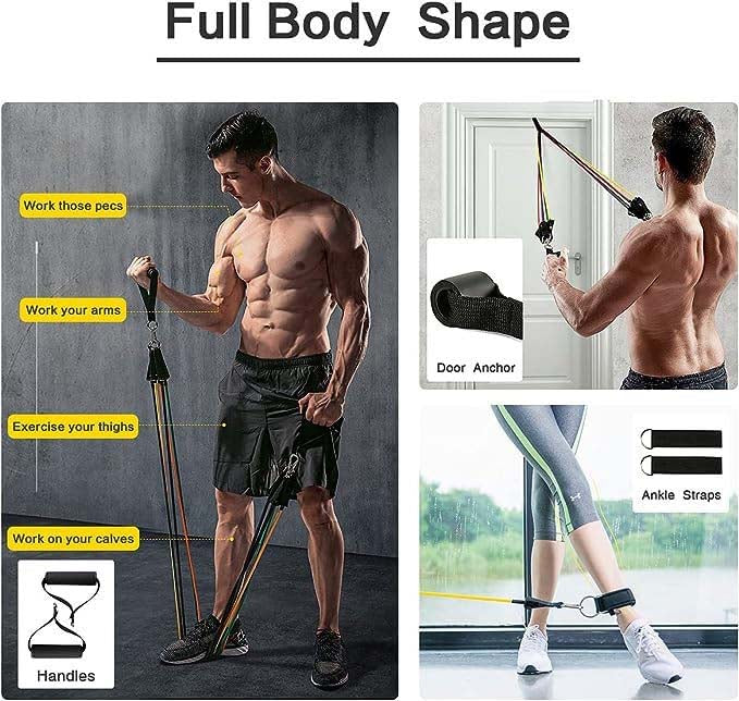 Power Resistance Bands for Workout for Women & Men (11pcs),