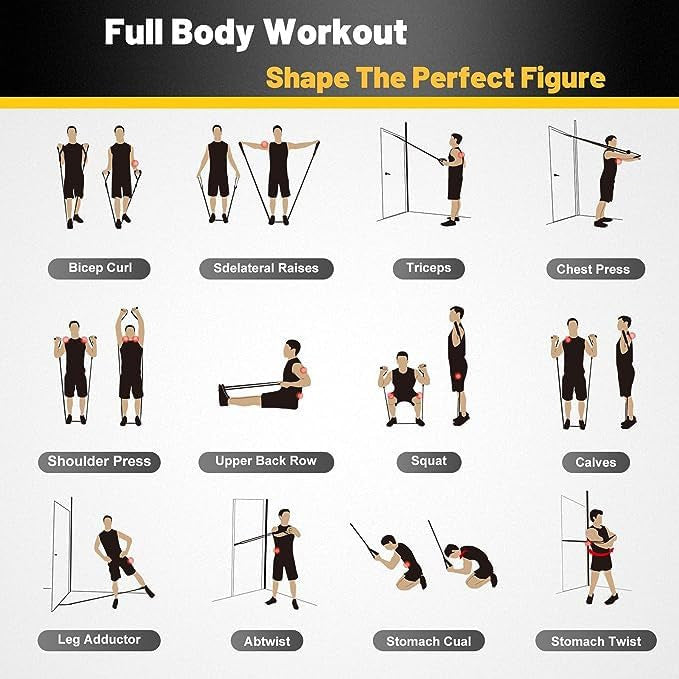 Power Resistance Bands for Workout for Women & Men (11pcs),