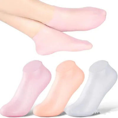 Silicone Gel Heel Pad Socks For Pain Relief And Anti Crack Heel 1 Pair