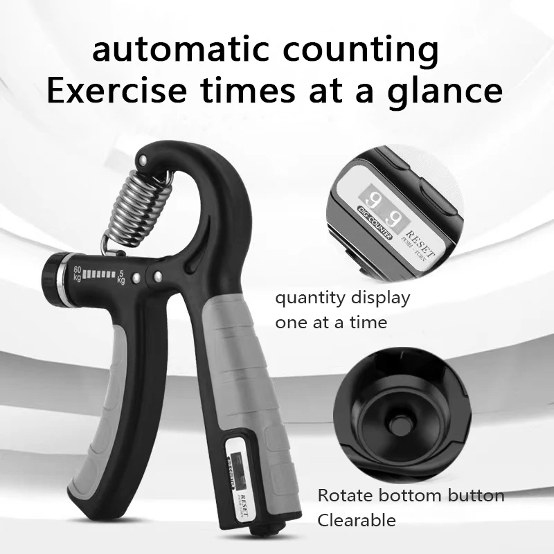 Non-Slip Hand Grip Strength Trainer for Fingers, Wrist, and Forearm – 5-60KG