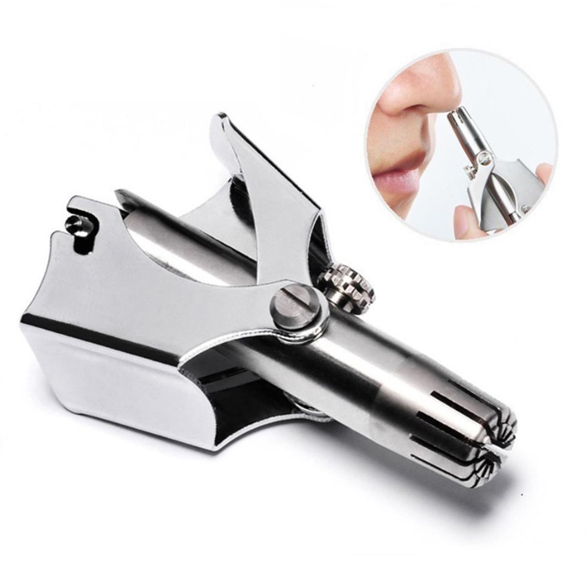 Stainless Steel Manual Nose Trimmer Shaving Nose Ear Hair Face Care Man Washable...