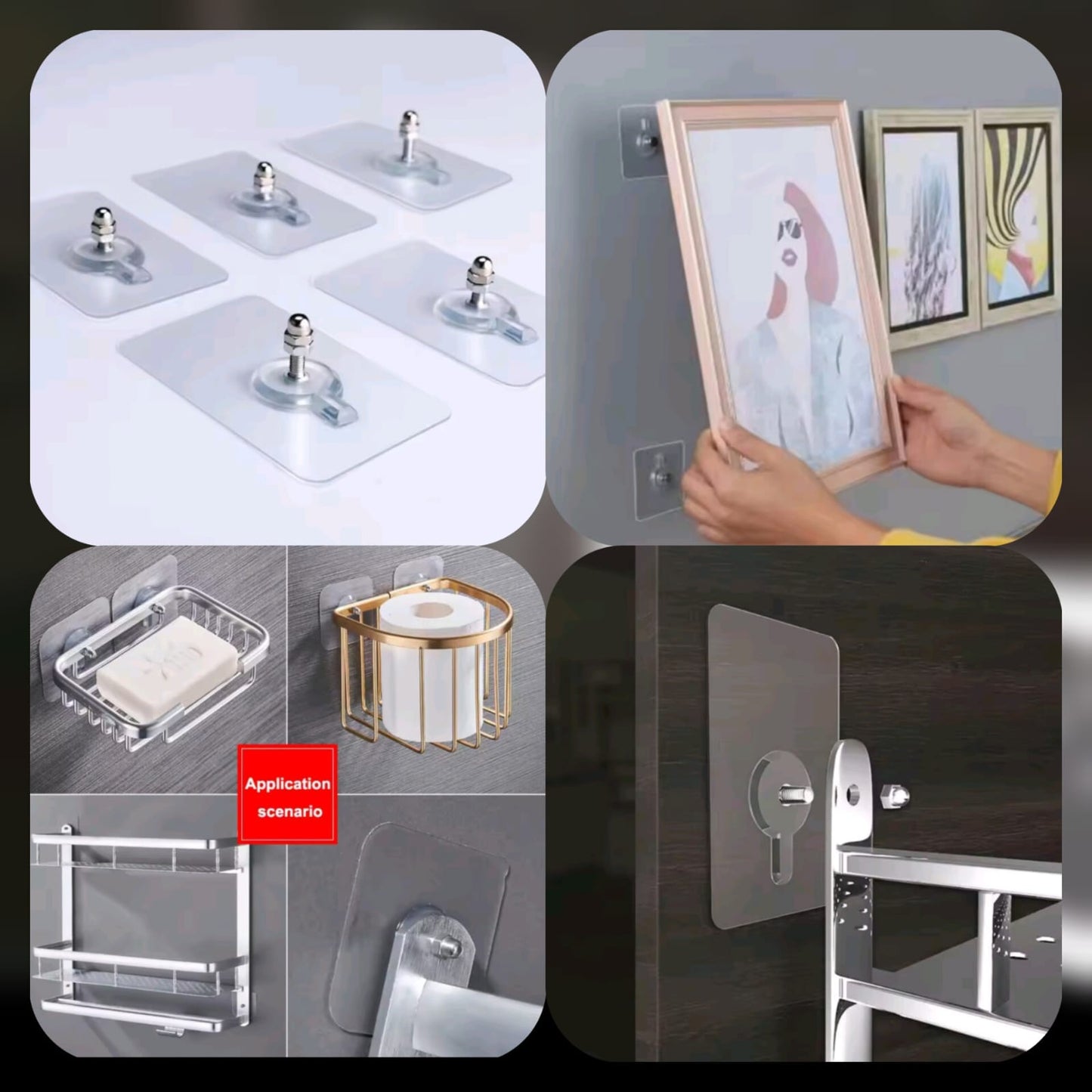 Punch-Free Self-Adhesive Wall Hook – Strong & Durable for Home & Outdoor Use