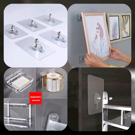 Punch-Free Self-Adhesive Wall Hook – Strong & Durable for Home & Outdoor Use