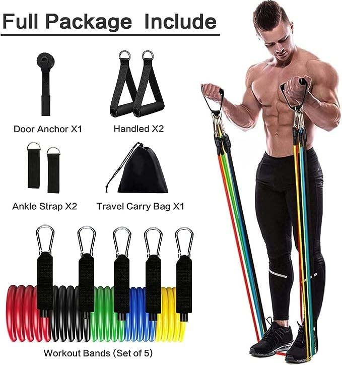Power Resistance Bands for Workout for Women & Men (11pcs),