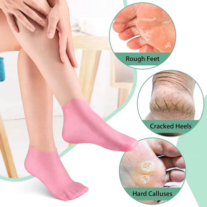 Silicone Gel Heel Pad Socks For Pain Relief And Anti Crack Heel 1 Pair