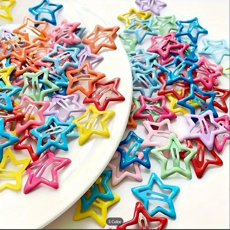 20/40Pcs Colorful Star BB Hair Clips For Girls Children Lovely Hair Decorate Hairpins Barrettes Headwear Kids Hair Accessories..