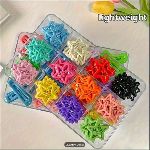 20/40Pcs Colorful Star BB Hair Clips For Girls Children Lovely Hair Decorate Hairpins Barrettes Headwear Kids Hair Accessories..