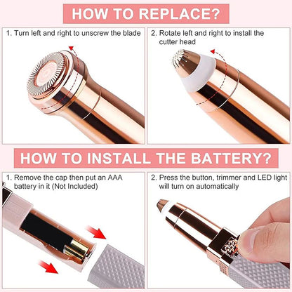 2 in 1 Rechargeable Women's Face Hair Remover