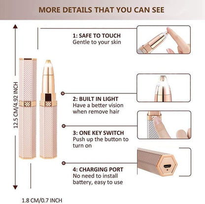 2 in 1 Rechargeable Women's Face Hair Remover