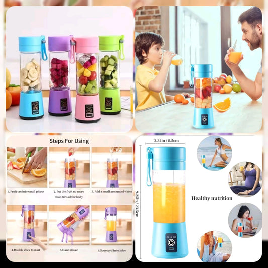 Six Blade Portable USB Electric Juicer Bottle Blender