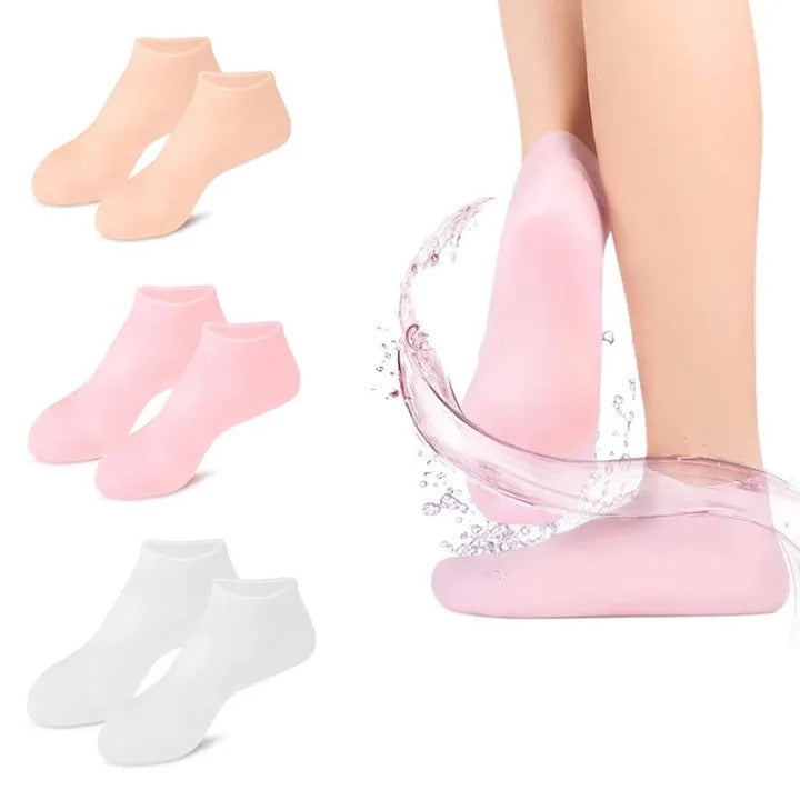 Silicone Gel Heel Pad Socks For Pain Relief And Anti Crack Heel 1 Pair