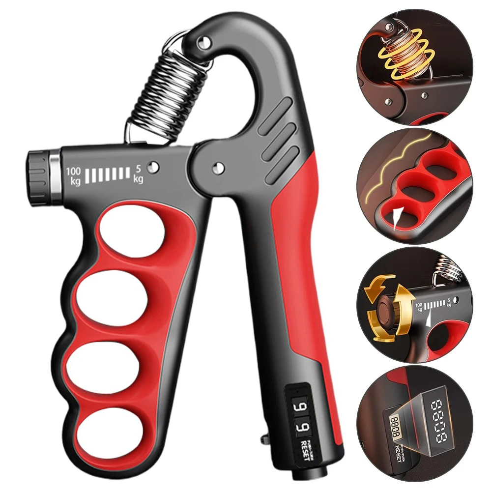 Non-Slip Hand Grip Strength Trainer for Fingers, Wrist, and Forearm – 5-60KG