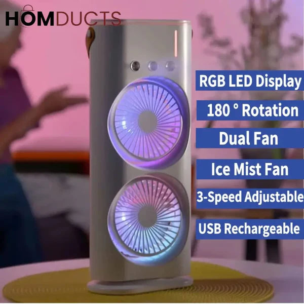 Double-Ended Spray Water Mist Fan
